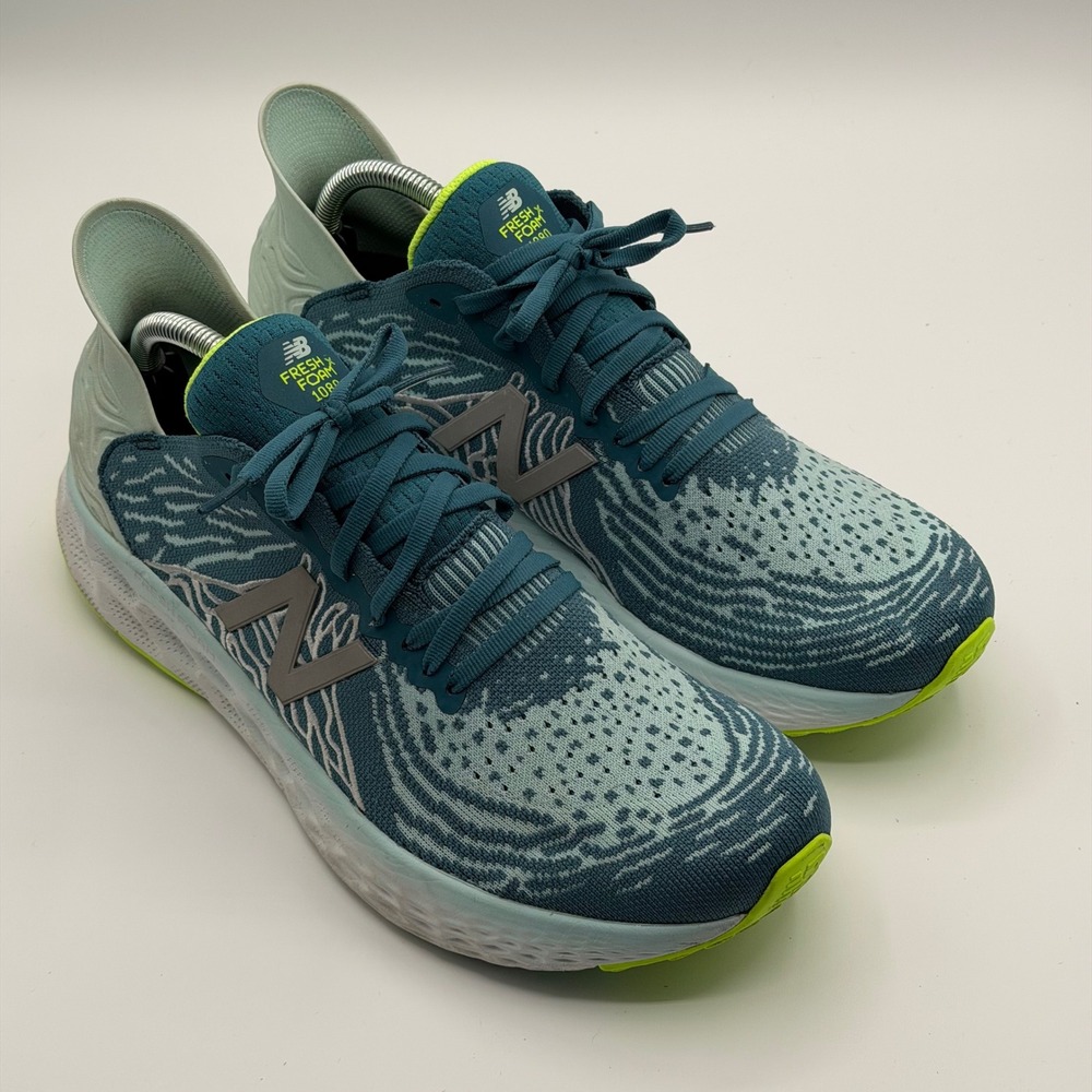 New Balance Fresh Foam 1080v10 Womens 12 Teal Green Running Shoes good condition